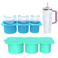 1PC Ice Grid Mold Silicone Ice Cube Maker With Lid For Making 3 Hollow Cylinder MLK. 