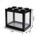 USB Mini Fish Tank Desktop LED Fish Tank Mini Aquarium Fish Tank Aquarium Kit Building Blocks Superimposed Fish Tank aquarium set. 