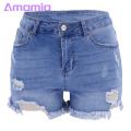 Women Denim Shorts High Waist Denim Shorts for Women Ripped Edge Hollow Out Multi Pockets Slim Fit Jeans for Party Club Soft Breathable Fabric Women Summer Shorts. 