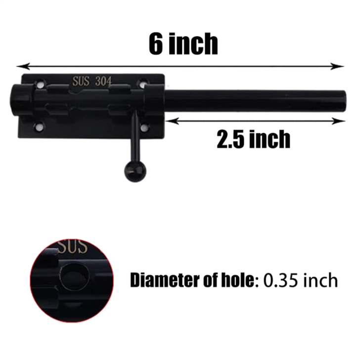 Heavy%20Duty%20Slide%20Bolt%20Gate%20Latch%20with%20A%20Padlock%20(Black,%206%20Inch)%20-%20Image%207