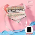 Kalimba 17 Keys Thumb Piano, Clear Transparent Acrylic Finger Piano Instrument. 
