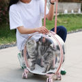 Wheeled Pet Carrier Cat Trolley Case Silent Moving for Bathing. 