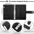 A6 Cash Envelopes Binder Wallet,PU Budget Planner Notebook for Cash Budgeting,Envelope Wallet,Savings Money Binder A. 