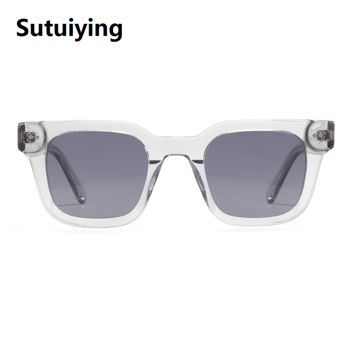 Sutuiying%20RAY%20BAN%20Chim%20004%20Designer%20Black%20Acetate%20Large%20Sunglasses%20For%20Men%20Women'S%20Polarized%20Square%20Frame%20Eyewear%20Flat%20UV400%20Protection%20Shades%20-%20Image%204