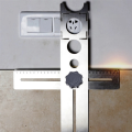 Multifunctional Universal Tile Hole Locator 40cm Universal Ruler Thickness 1mm Drilling Tool Easy to Use. 