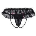 Beautiful Night Sissy Nightwear for Mens Lingerie Sissy Crossdresser Set Unlined Bra Top with Lace Bowknot Butt Jockstrap s. 