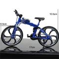 model bike Mini 1:8 Model Alloy Bicycle Toy Diecast Metal Finger Mountain Bike Racing Bend Road Simulation Collection Toys for Kids GiftParty Tableware. 