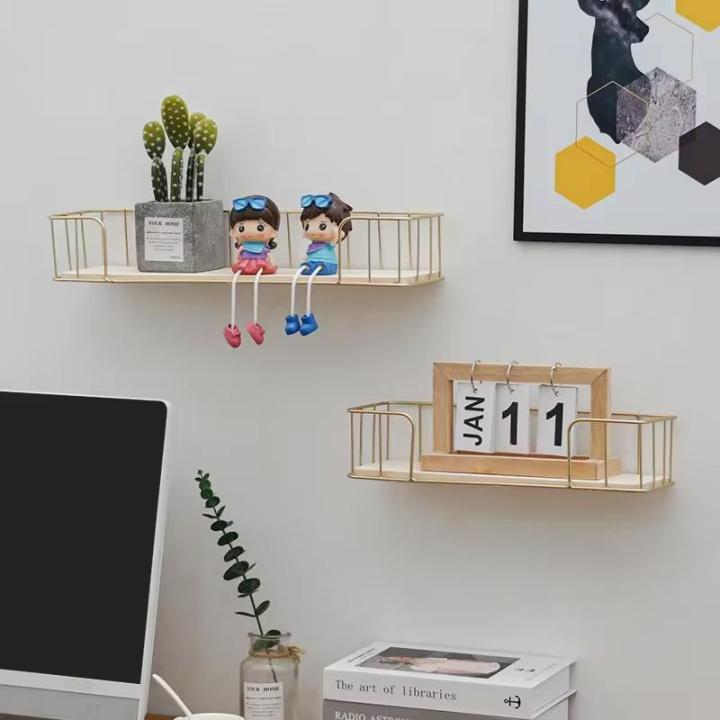 GOLD%20RECTANGLE%20SHAPE%20WALL%20SHELF%20SMALL%20-%20Wall%20Mounted%20Floating%20Display%20Organizer%20with%20Golden%20Tone%20Metal%20Wire%20Frame%20Hanging%20Bookshelf%20Metal%20Aesthetic%20Wall%20Decoration%20for%20Walls,Bathroom%20Bedroom%20Living%20Room%20Kitchen%20-%20Image%204