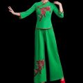 Group Clothing Yangko Dancing Dress Female Middle-Aged and Elderly Performance Clothing Ethnic Style Dance New Square Dance Suit. 