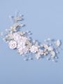 [HOT] 1Pc Flower Bride Wedding Hair Vine Pearl Bridal Hair Piece Leaf Hair Accessories Rhinestone Headband For Women And Girls. 