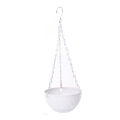 Balcony Chain Hanging Planters Flower Pot Basket Imitation Rattan Weaving Cologo. 