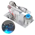 Mini Power Generator Stirling Engine Teaching Model Fan Miniature Hot Air for Physics Lab. 