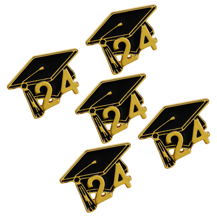 Graduation Brooches 5pcs Graduation Brooches Metal Brooches 2024 Graduation Cap Lapel Pin ...