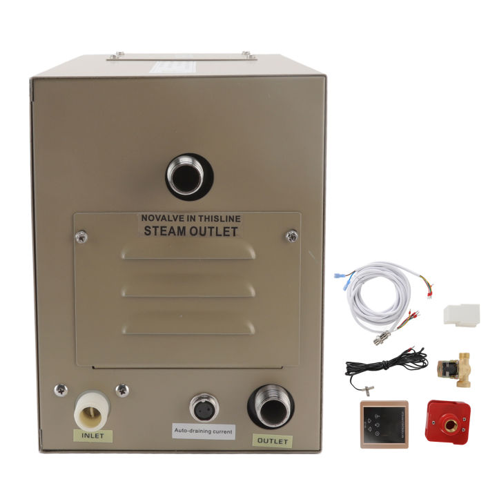 4.5KW Steam Generator Stainless Steel Automatic Drainage Wet Sauna Machine with Control Panel 220V-240V H