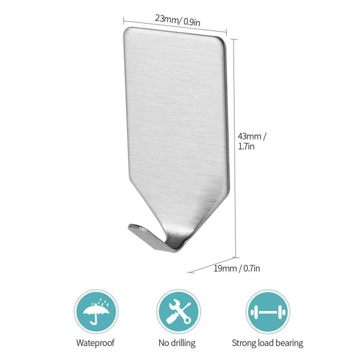 8pcs%20Adhesive%20Hook%20Stainless%20Steel%20Adhesive%20Hooks%20Strong%20Wall%20Hanger%20Waterproof%20Shower%20Towel%20Robe%20Loofah%20Rack%20Holder%20Wall%20Coat%20Keys%20Bags%20Sticky%20Hooks%208%20Packs%20Hooks%20with%20Stickers%20for%20Kitchen%20Bathroom%20Office%20Sitting%20Room%20-%20Image%203
