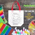 Creative DIY Graffiti Bags Both Sides Coloring Handmade Painting Non-Woven Bag Markers Kids Art Crafts Color Filling Drawing Toy. 