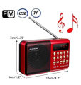 Joc Bluetooth FM Radio, Rechargeable, MP3/USB/TF Card, LED Screen, Portable Speaker with Antenna. 