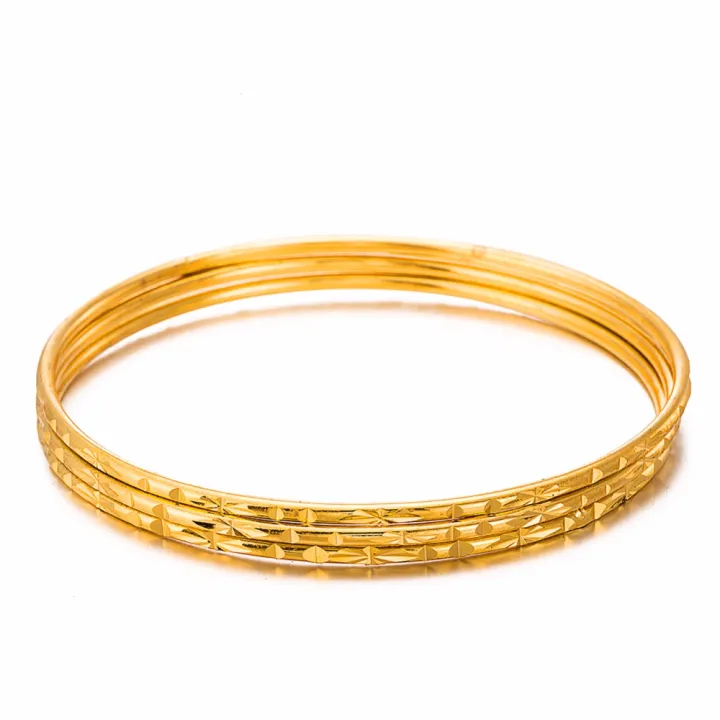 1%20Pc%20Women's%20Luxury%20Dubai%20Gold%20Bangle%202mm%20Thin%20Bracelet%20For%20Women%20Fashion%20Caved%20Jewelry%20GIft%20#249829%20-%20Image%203