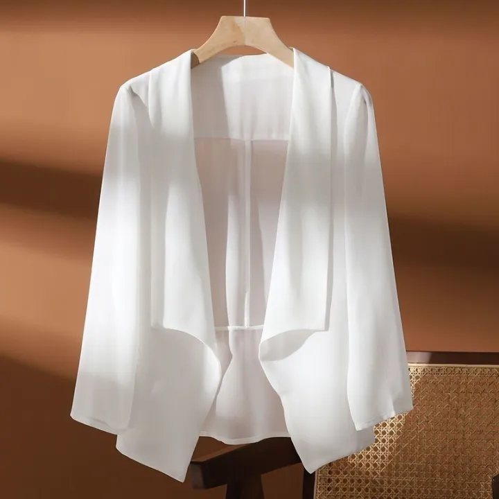 %E3%80%90Hot%20ticket%E3%80%91%20Women%20Blazers%20New%20Summer%20chiffon%20cardigan%20short%20shawl%20thin%20shirt%20sun%20protection%20solid%20color%20suit%20coat%20-%20Image%205