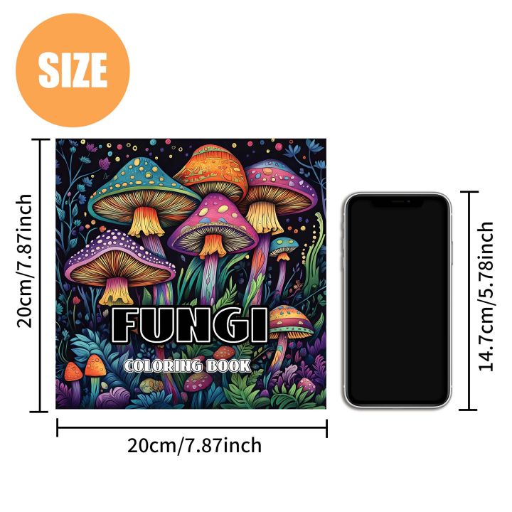 Fungi%20Coloring%20Book%2024%20Page%20Books%20Gift%20For%20Birthday%20Party%20Relieve%20Stress%20Kill%20Time%20Graffiti%20Painting%20Drawing%20Art%20-%20Image%204