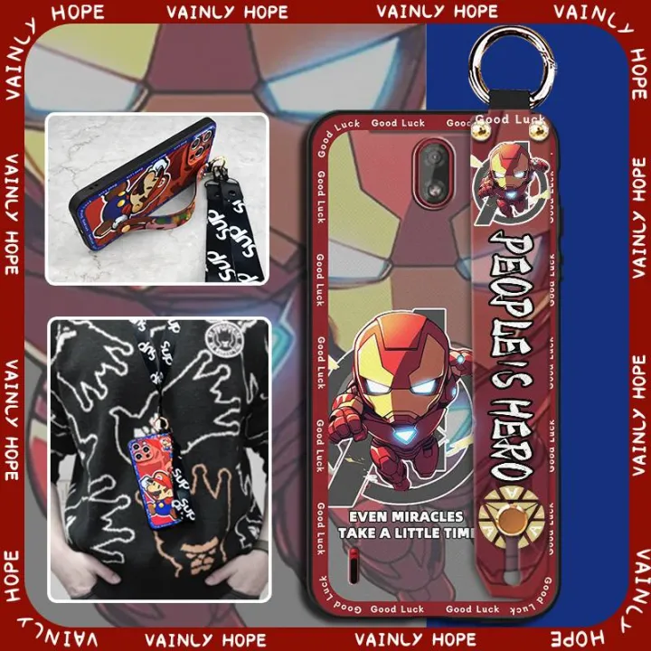 protective%20Soft%20case%20Phone%20Case%20For%20Nokia%20C1%20Silicone%20Lanyard%20Kickstand%20Anti-knock%20Shockproof%20Wrist%20Strap%20Anti-dust%20Cute%20-%20Image%205