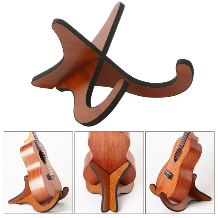Best Racks For String Instruments Guitar Stand Portable Wooden Foldable Holder Stand Vertical Ukulele ...