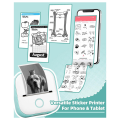 Mini Printer Sticker Printer Portable Thermal Printer Inkless Sticker Maker Machine Bluetooth Printer Phone Printer. 