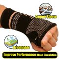 Copper Wrist Support Professional Gym Wristband Sport Safety Compression Glove Gym Wrist Guard Arthritis Sleeve Palm Hand Bracer. 