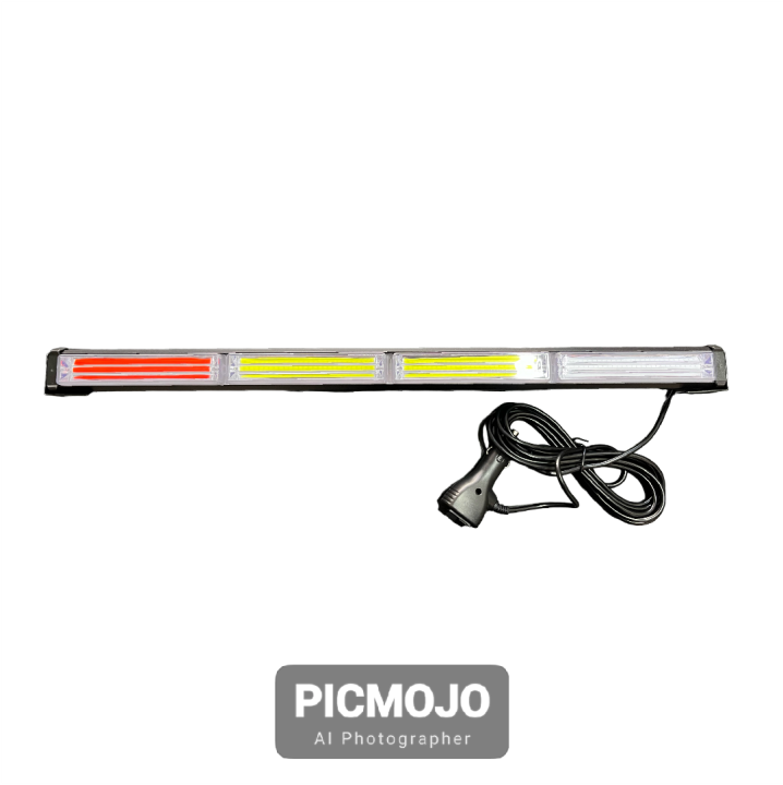 4 Bar VIP Light 12V 24V COB Red Blue White 14Mode Car Three Wheel VIP ...