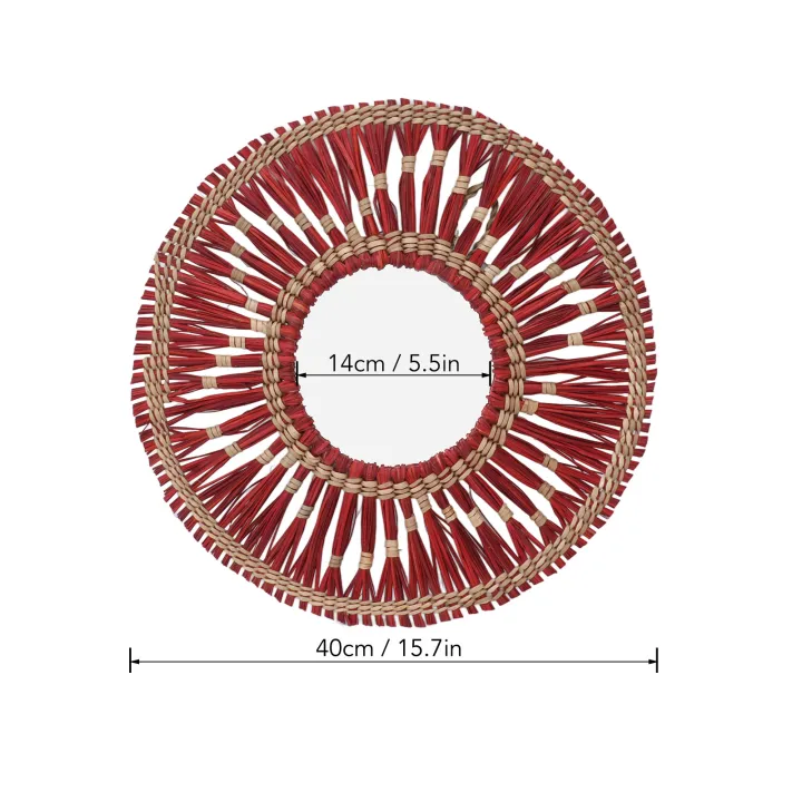 Seagrass%20Wall%20Mirror%20Woven%20Hanging%20Wall%20Mirror%20Decorative%20HD%20Mirror%20Antique%20Lightweight%20Easy%20To%20Use%20Round%20Fashionable%20for%20Bedroom%20-%20Image%206