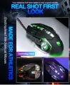 Firewings V6 Gaming Mouse Mause DPI Adjustable Computer Optical LED Game Mice Wired USB Games Cable Silent Programmable Mouse. 