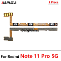 Dengfeierru Power On Off Button sound volume Flex Cable For Xiaomi High Quality Redmi Note 10 10s 11 11s Pro 4G 5G Repairing Parts. 