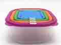 Transparent 4 storage container Plastic Square Food Containers New Arrival Stylist strong body Plastic Container Set, 4pcs Square Food Box Plastic Food Storage Box Plastic Fridge Container, Storage Containers,Storage Box,Plastic Container, Container Set,. 