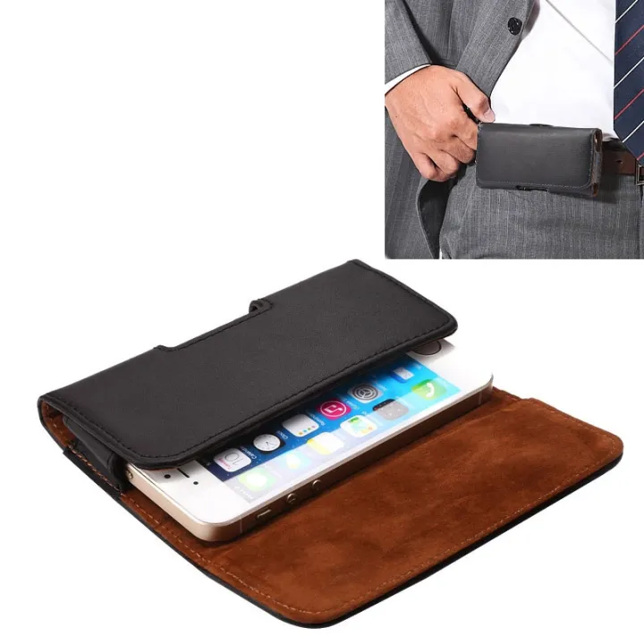 Crazy Horse Texture Vertical Flip Leather Case / Waist Bag with Back Splint for iPhone 4S / 5 / 5S / 5C