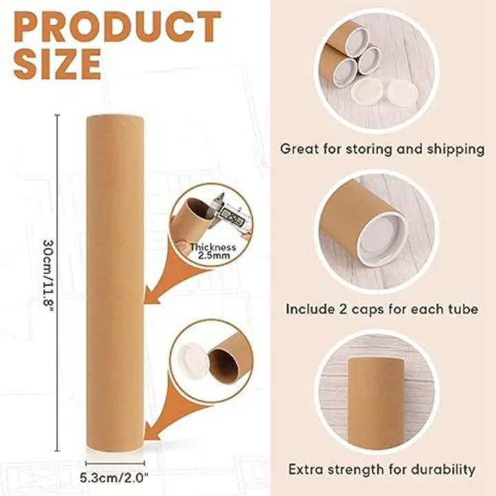 12PCS%20Mailing%20Tubes%202X12%20Inch%20Cardboard%20Mailers%20Tube%20Poster%20Tube%20with%20Caps%20for%20Packaging%20Posters%20for%20Mailing%20-%20Image%202