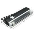 TWEXQNY 2X Handheld Uv Black Light Ultraviolet Lamp with Torch Portable Money Detector 2In1. 