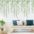 2Pcs Green Leaves Background Wall Sticker Home. 