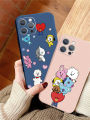 【ALLGOOD】For Realme C25S C15 C12 C11 Realme 8 Pro 7 X7 Pro 5i 6i Phone Cases Cartoon Cute BTS Love Heart Camera Lens Protective Square Frame Edge Cover. 