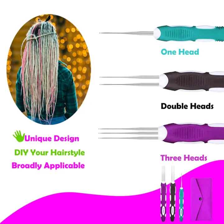 Dreadlock Crochet Needle Tool Hair Crochet Hooks Dreadlock Crochet with ...