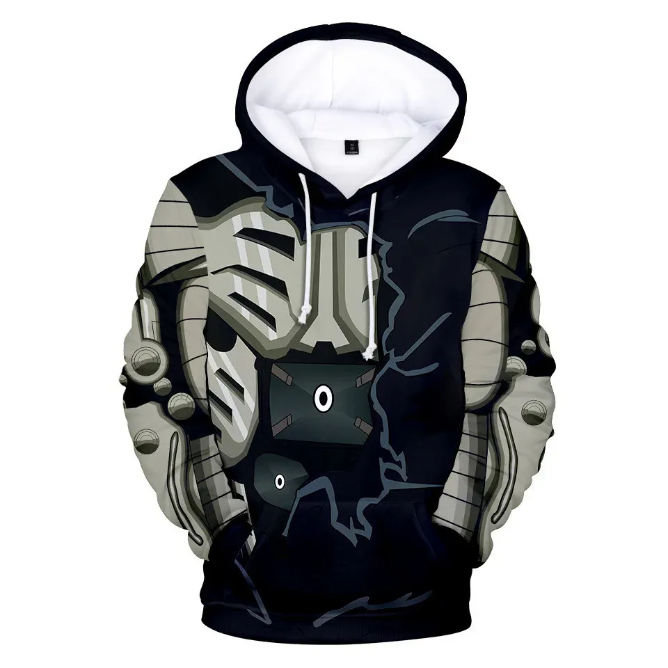 Felpa Con Cappuccio Unisex One Punch Man Saitama, Stampa 3D, Taglie S-3XL