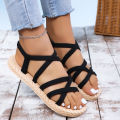 【ZIME】Women's Fashionable Lace-up Non-Slip Wear-Resistant Soft Bottom Comfortable Flat Heel Sandals. 