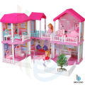 Doll House DIY Big Dollhouse Two floors house Toys Fashion Creative Design Clothes Toys for Girls Boys Birthday Gift Baby Toys Educational doll house for kids. 
