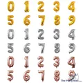 42CM / 16inch foil Number BALLOONS GOLD, SILVER, ROSE GOLD, Birthday Party, Anniversary, Wedding Balloon. 