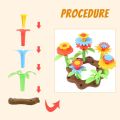 54 Pcs DIY Flower Garden Building Toy - The Bouquet Dream Garden Girls Flower Interconnecting Blocks Educational Toys. 