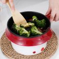 Portable Electric Hot Pot Cookware Pasta Pot Non-stick Casserole Pot with Steam Rack for Eggs/Soup. 