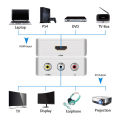 HDMI to AV Adapter HD Video Converter Box HDMI to RCA AV/CVSB L/R Video 1080P HDMI2AV Support NTSC PAL. 