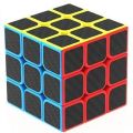 3x3x3 Carbon Fiber Sticker Rubik Cube - 3 by 3 Smooth Rubik Magic Cube by ZinZen. 