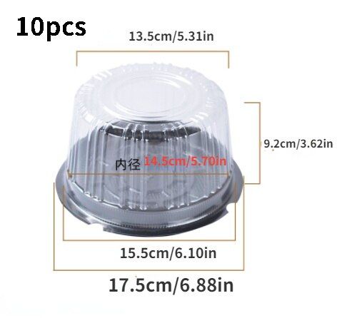 10pcs%208/6%20Inch%20Transparent%20Cake%20Box%20Plastic%20Cake%20Boxes%20And%20Packaging%20Transparent%20Clear%20Cupcake%20Muffin%20Dome%20Holder%20Cases%20Wedding%20-%20Image%207