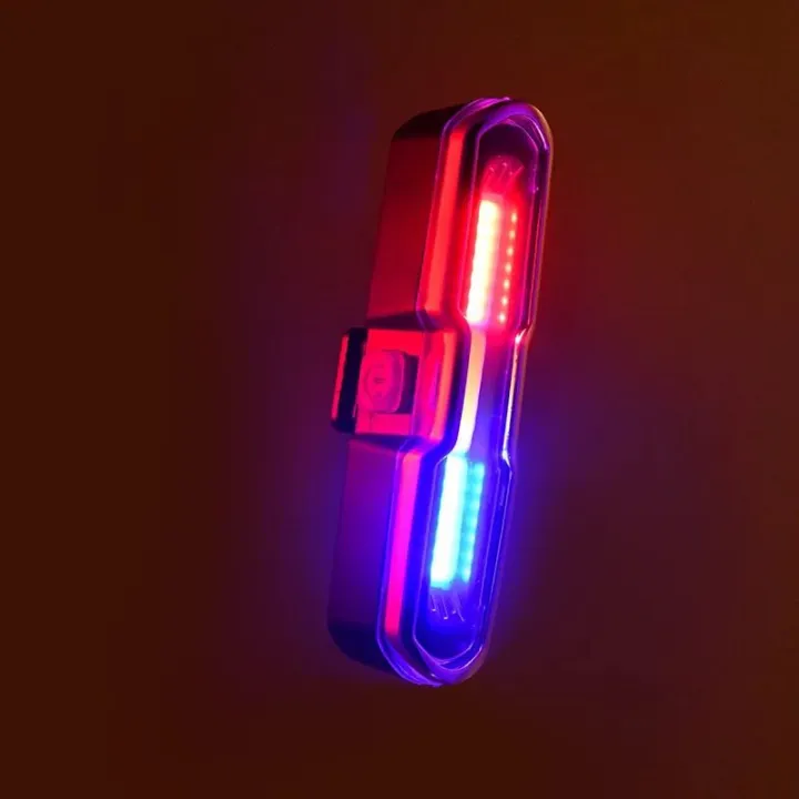 3 Colour VIP Light Bicycle Rechargeable Red Blue And White All Colours Light For Bicycle USB Rechargeable Cycle Light Cycling Lamp USB Rear Light Bike Light Bicycle Front Light Bicycle Rear Light Cycle Lights Bicycle Lamp Cycling Parts Bicycle Accessories