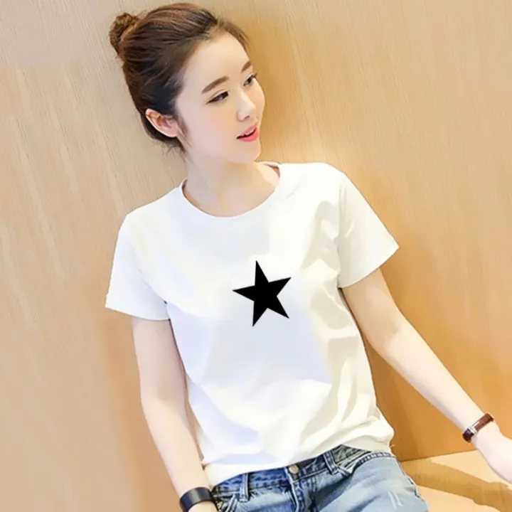 Summer%20Korean%20Style%20Letter%20White%20Short%20Sleeve%20T%20Shirt%20Female%20Student%20All-Matching%20Loose%20Half-Sleeved%20T-shirt%20Young%20Girls%20Girlfriends%20Top%20Clothes%20-%20Image%203